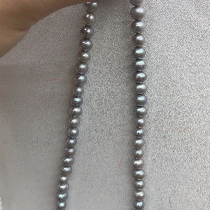 银S925镶嵌淡水珍珠颈饰00