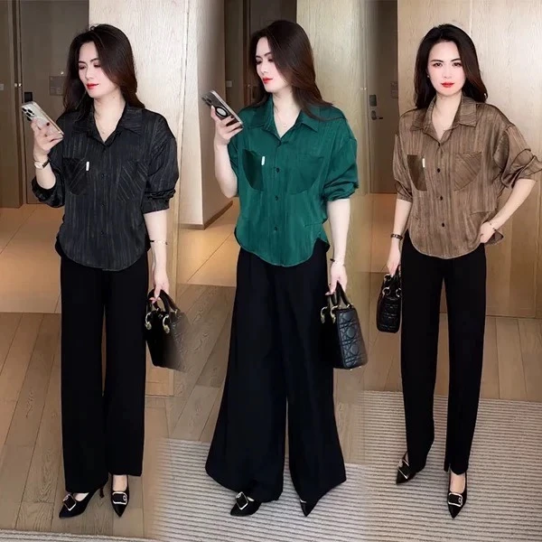 2025新款春秋休闲穿搭衬衫时尚洋气气质减龄显瘦女神长袖上衣