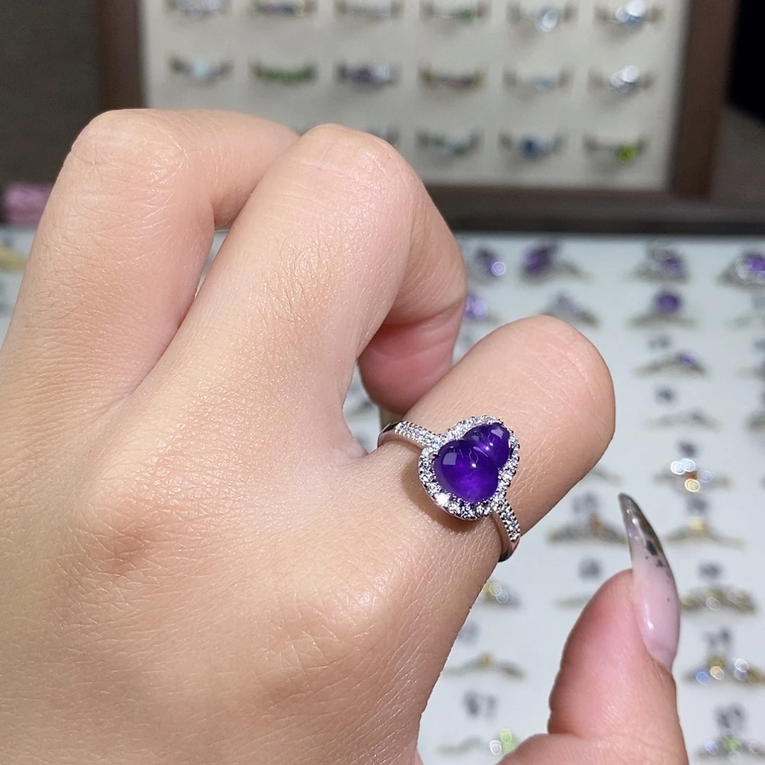 阿***鬼戒指水晶银S925镶嵌