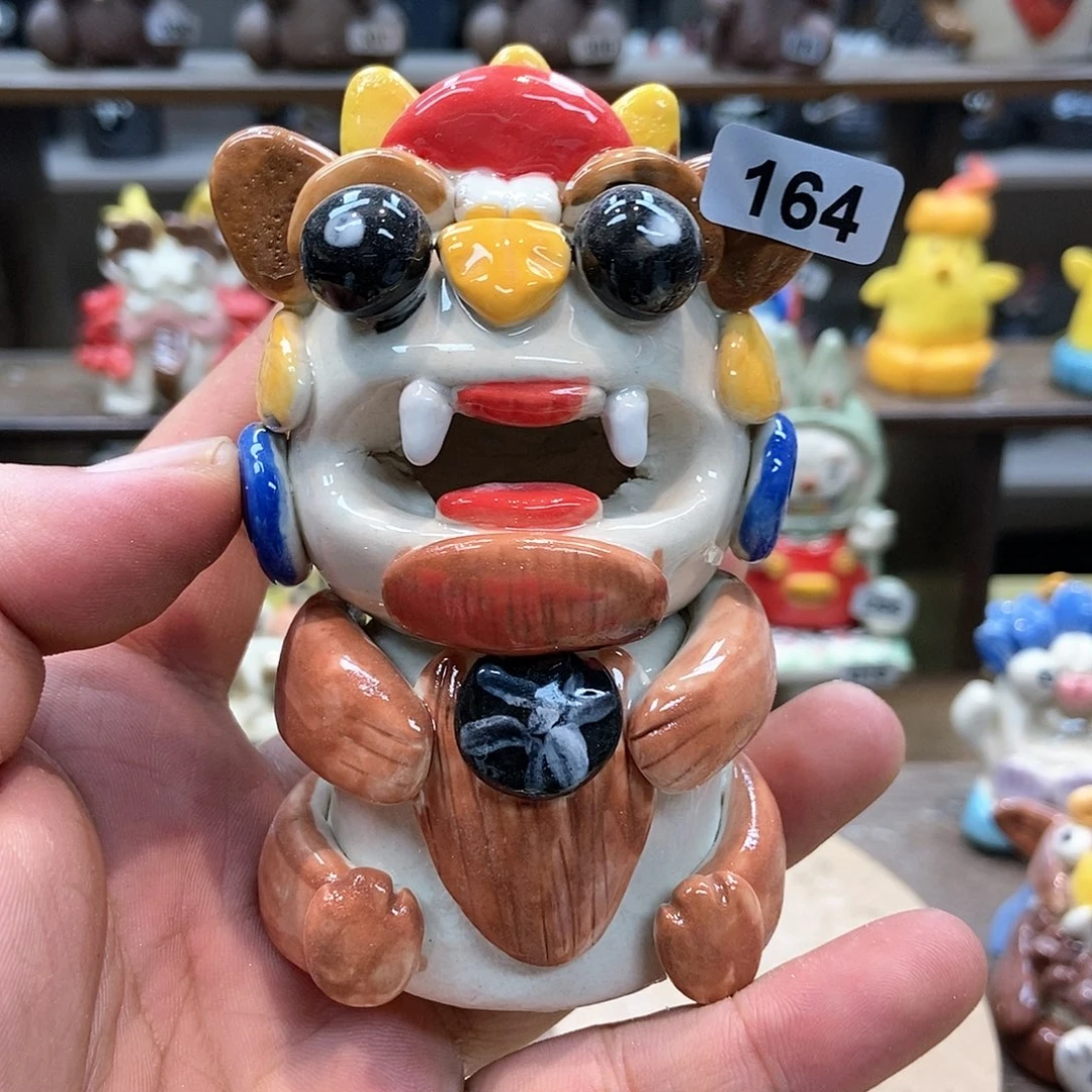 摆件直播间手工抽象陶瓷摆件164