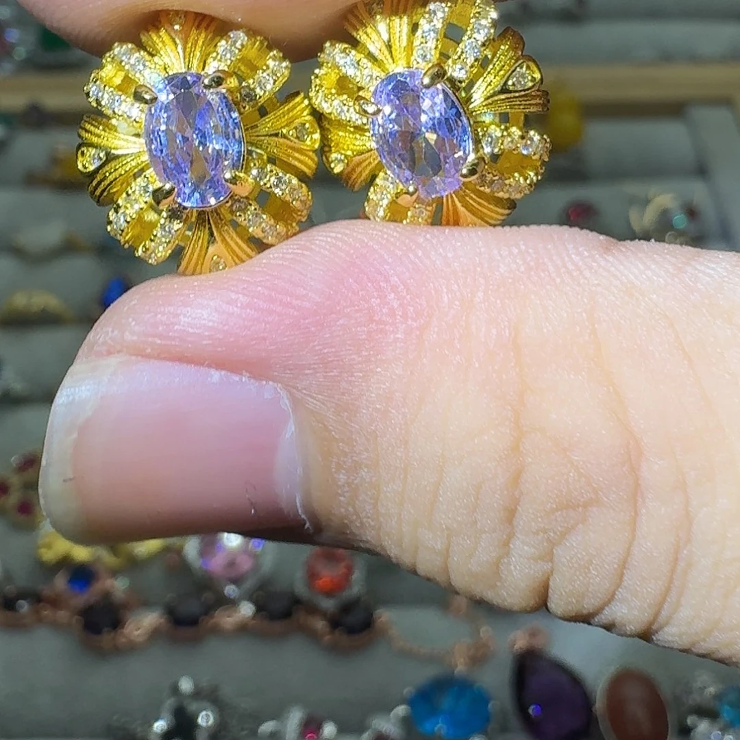 银S925镶嵌戒指水晶