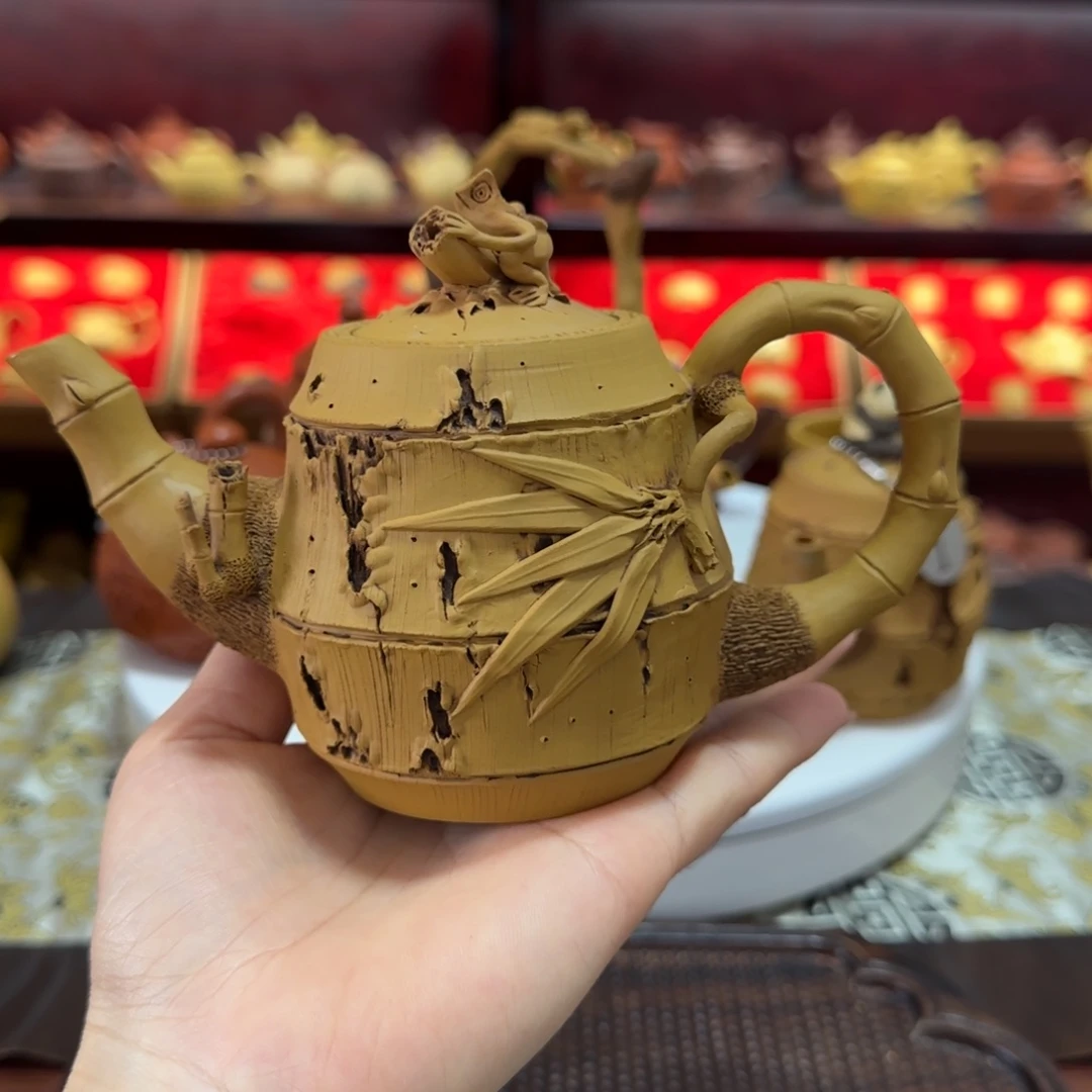 茶壶紫砂竹节青蛙250cc