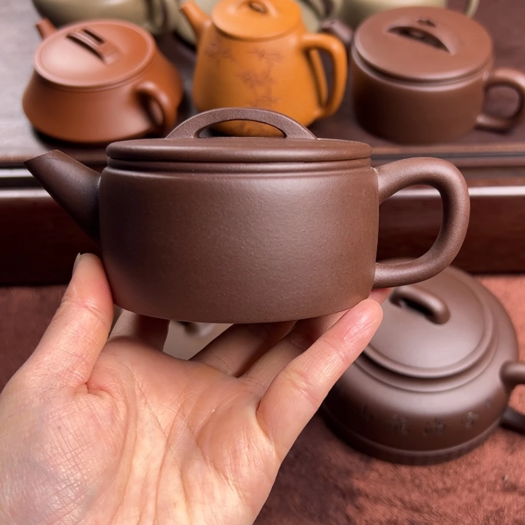 紫砂茶壶185cc紫泥汉瓦