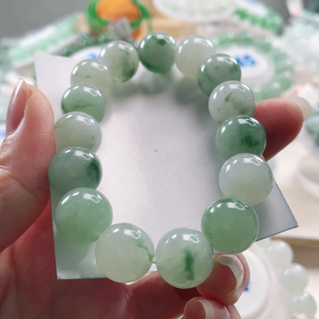 翡翠未镶嵌手链手串14
