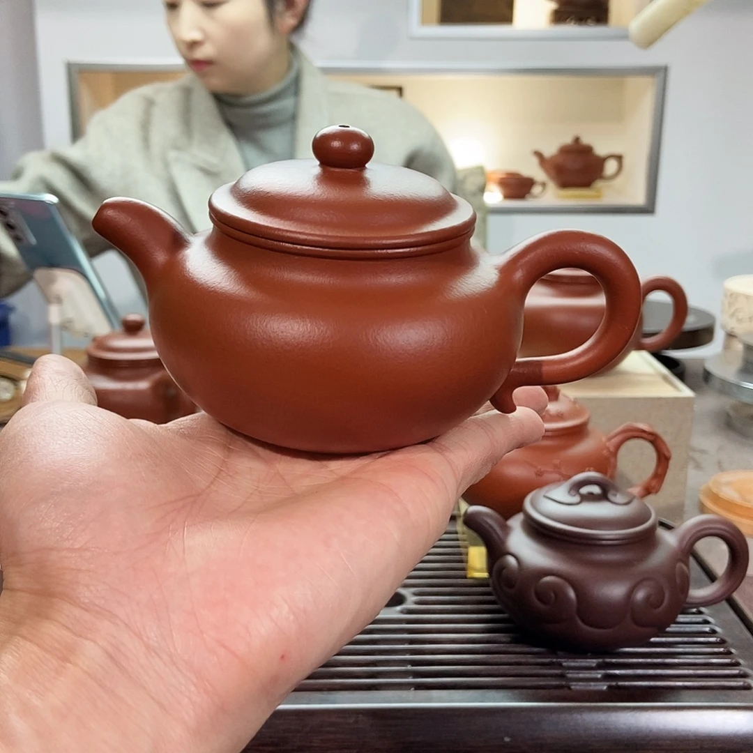 紫砂茶壶朱泥仿古240cc