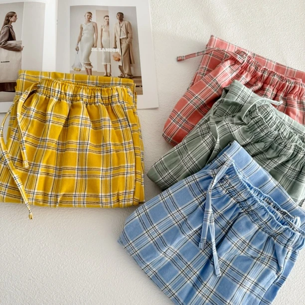 【家居长裤】日系男女同款格子四季款长裤休闲家居裤睡裤宽松休闲裤