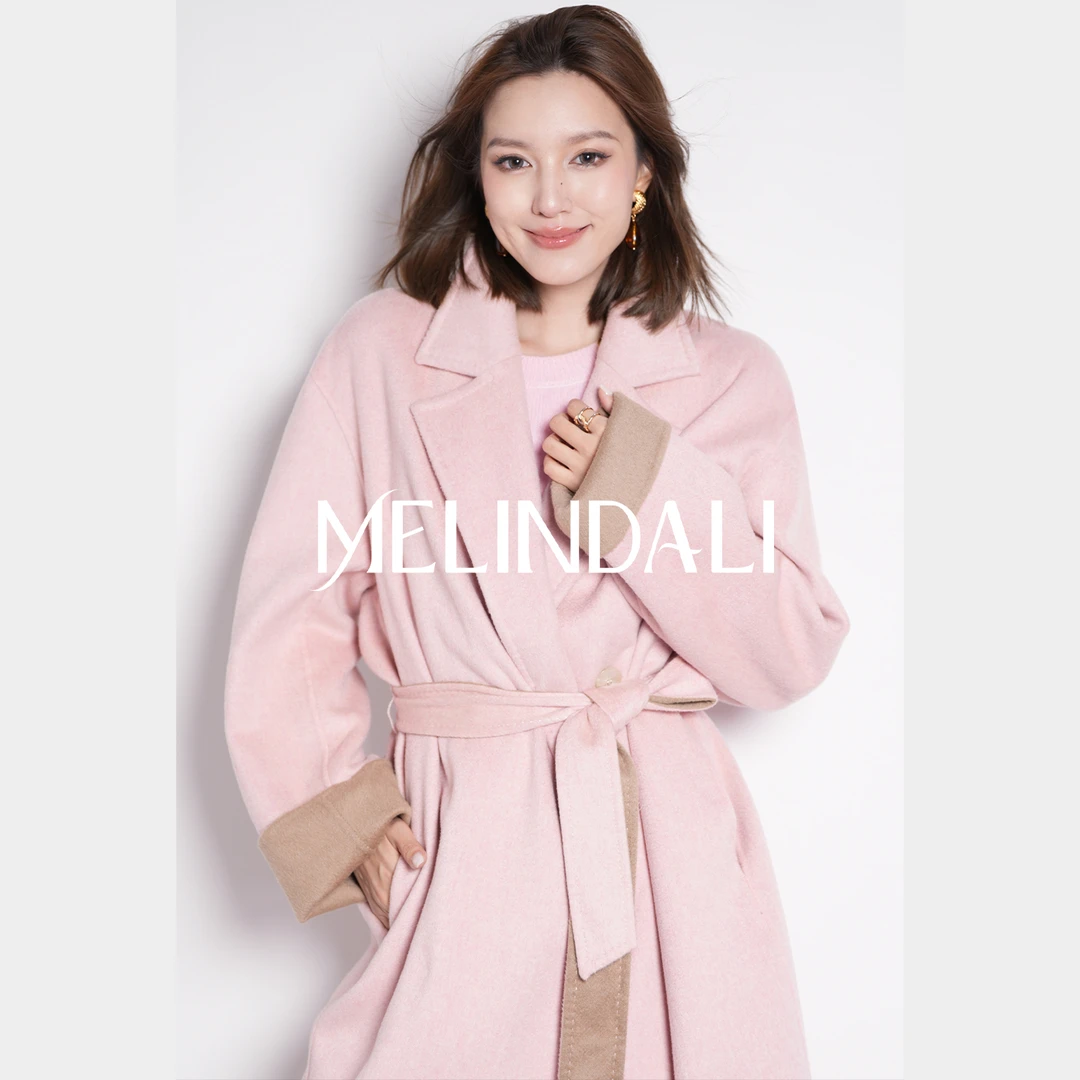 MelindaLi 【浪漫之心】高级定制-气质女神长款100山羊绒大衣