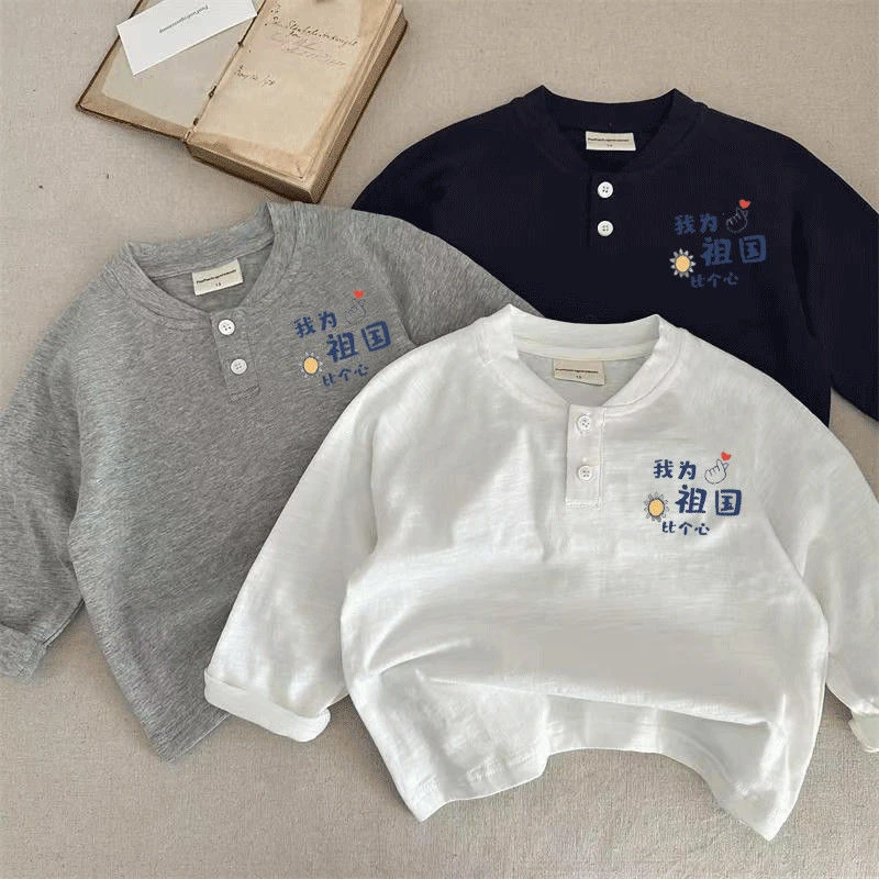 儿童纯棉春秋2025新款男童T恤长袖POLO休闲打底宝宝上衣中大童穿t