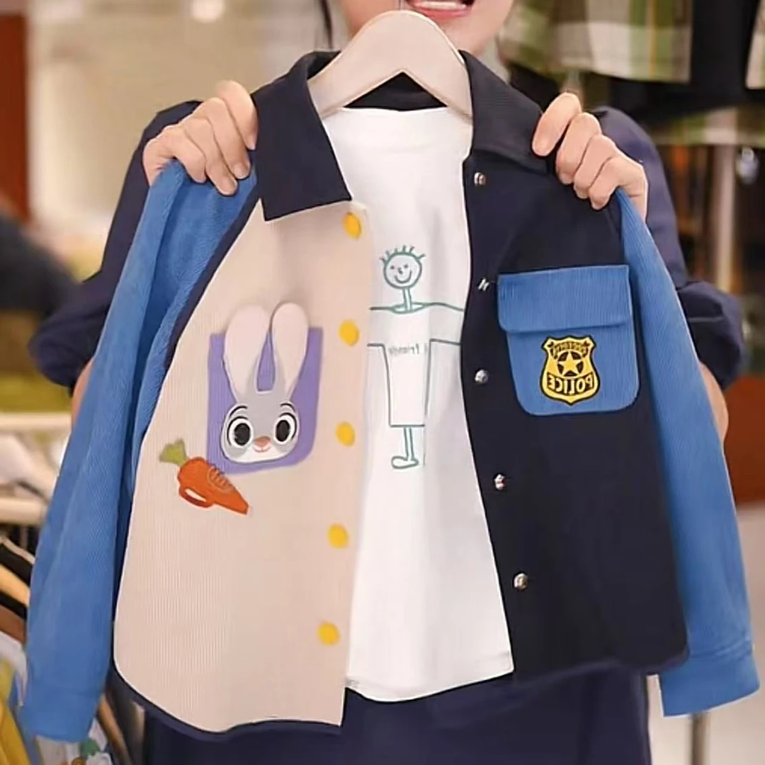 幂姐童装 儿童外套2025新款秋季休闲百搭水洗棉上衣帅气夹克