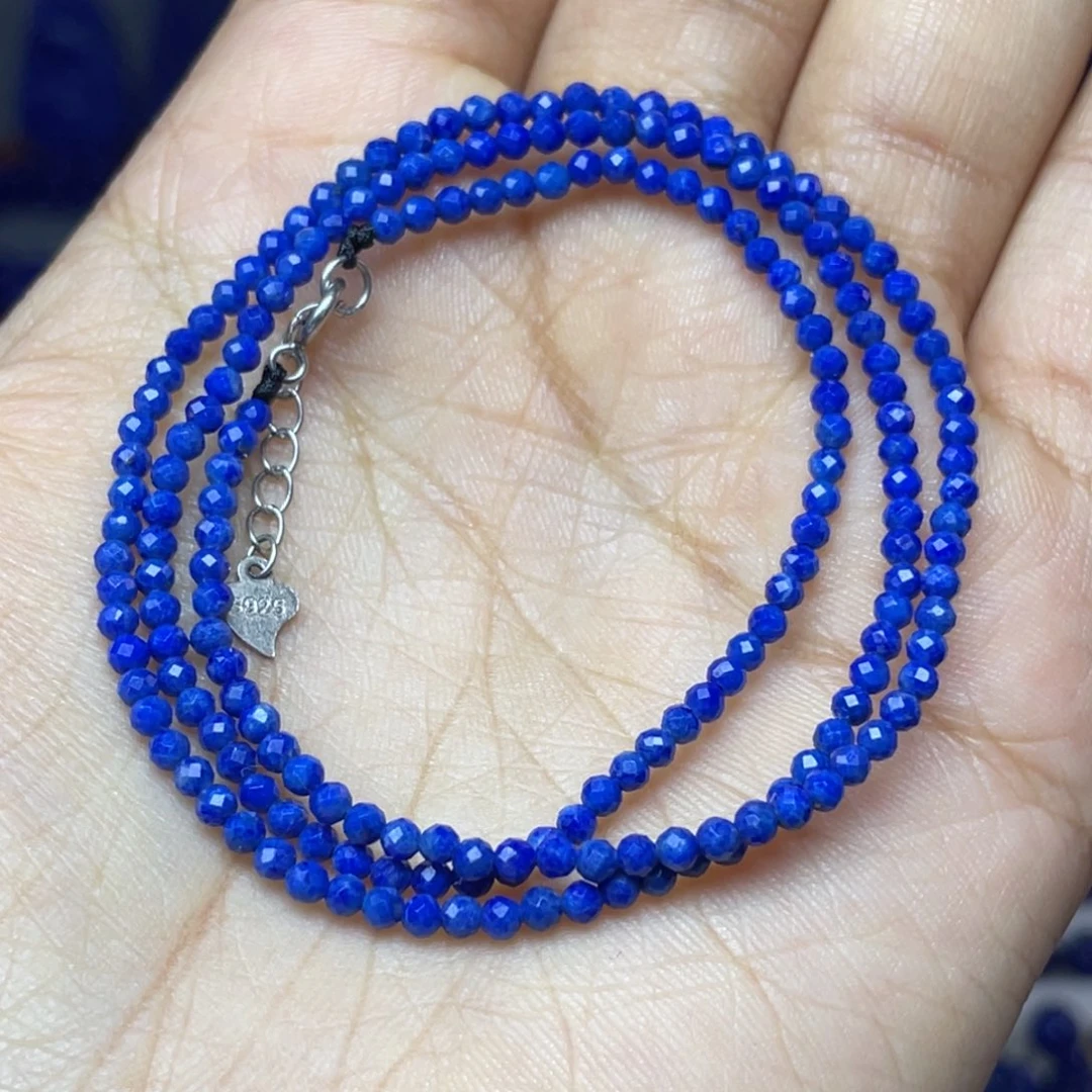 青金石未镶嵌2mm项链