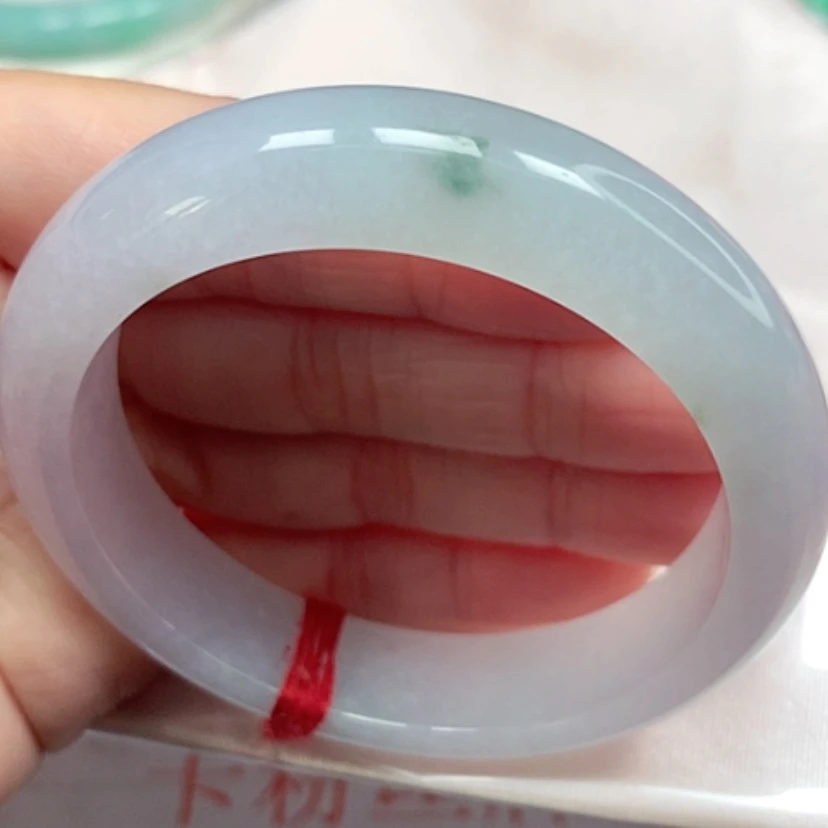 【闪购商品】翡翠手镯未镶嵌冰胶飘花手镯5152圈13号