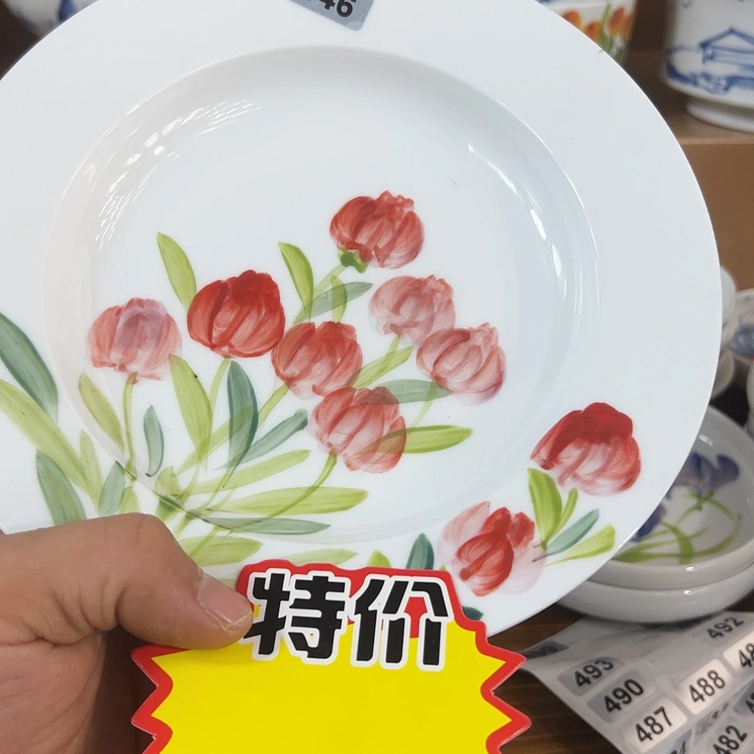 陶瓷景德镇手绘高温陶瓷8寸盘