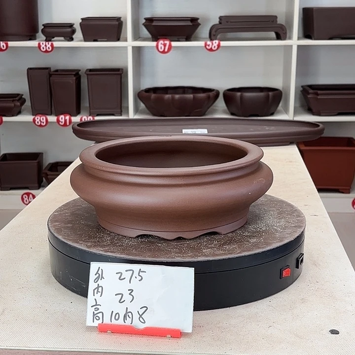 花盆紫砂束口圆盆