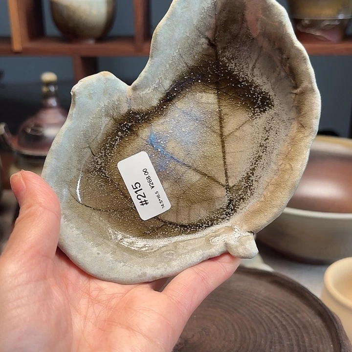 陶#215柴烧裸烧玉化星空落灰杯垫