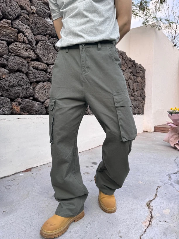 RIVER 福利清仓/纯棉直筒美式复古工装裤直筒裤