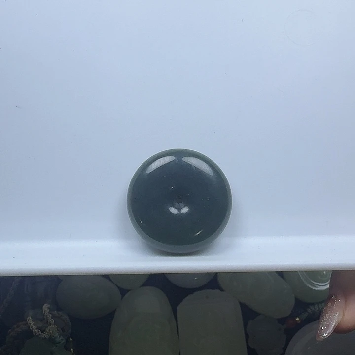 和田玉未镶嵌颈饰且末蓝平安扣