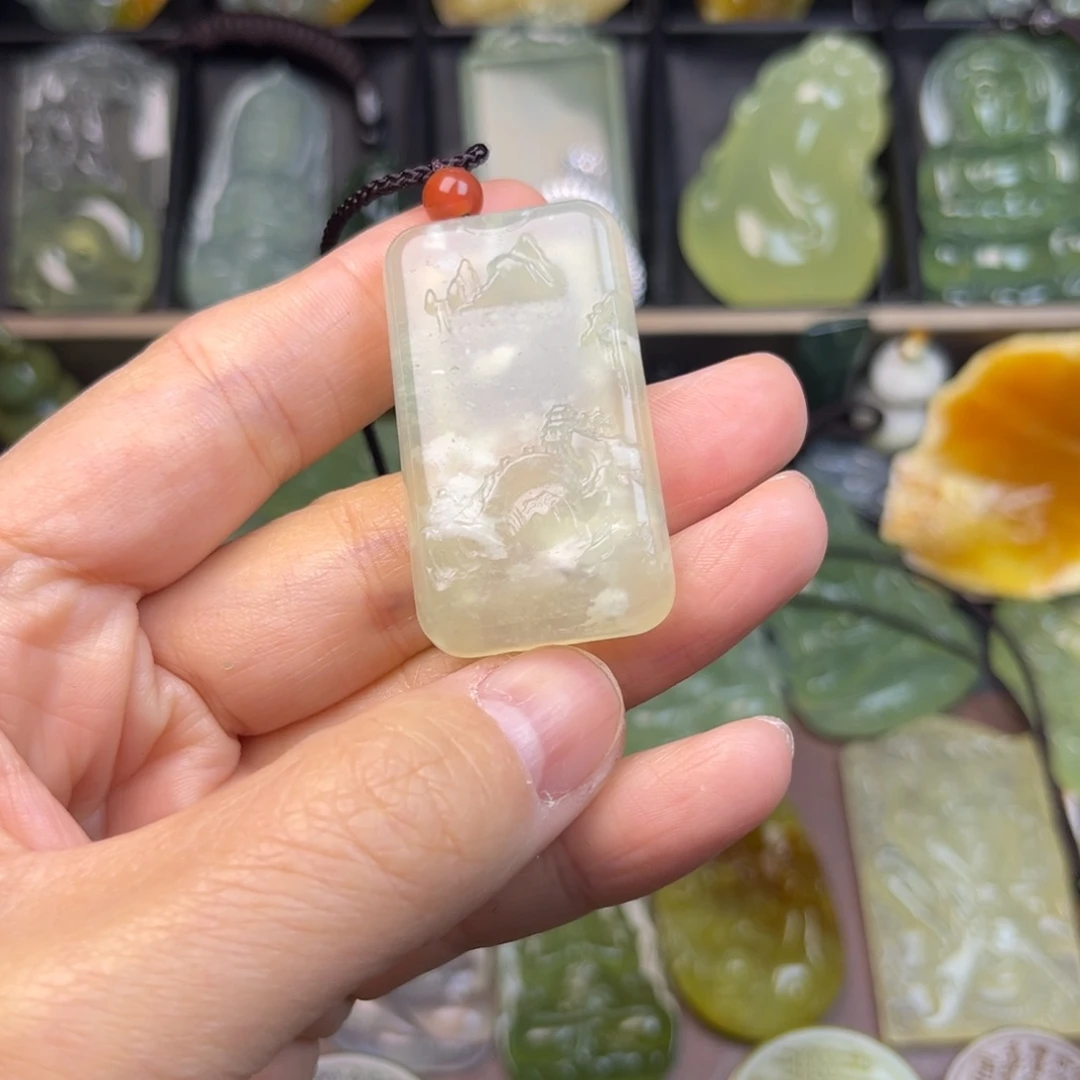 蛇纹石玉未镶嵌吊坠(不含链)