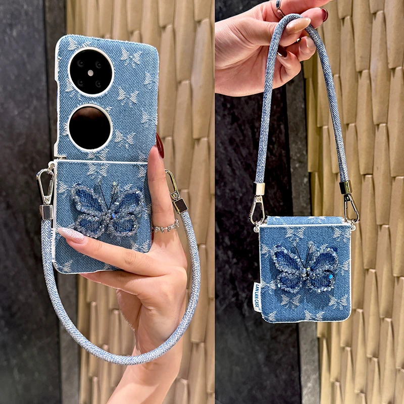 蝴蝶适用华为pocket2手机壳新款purax典藏版折叠屏中轴novaflip s