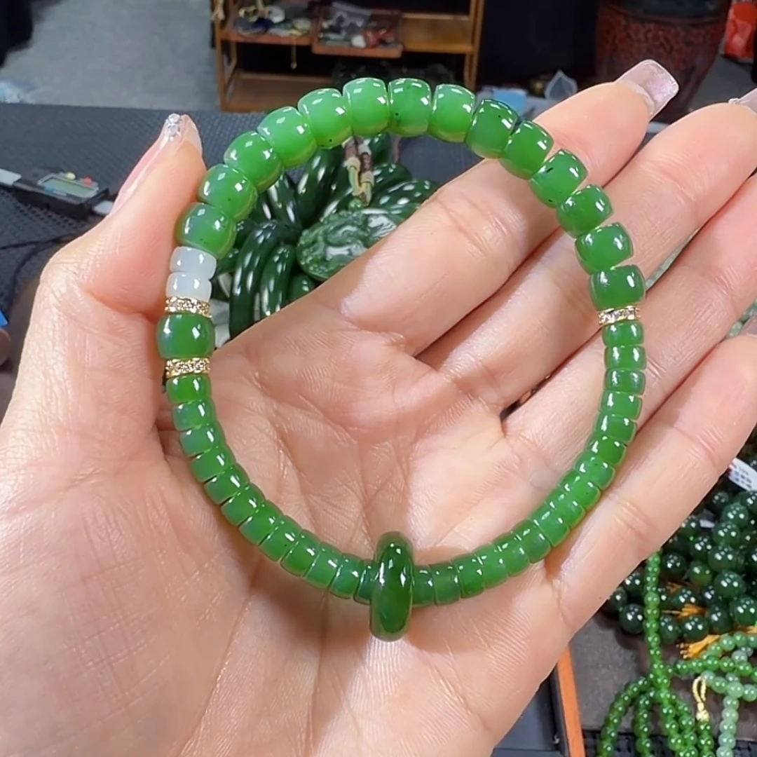 和田玉（碧玉）未镶嵌手链