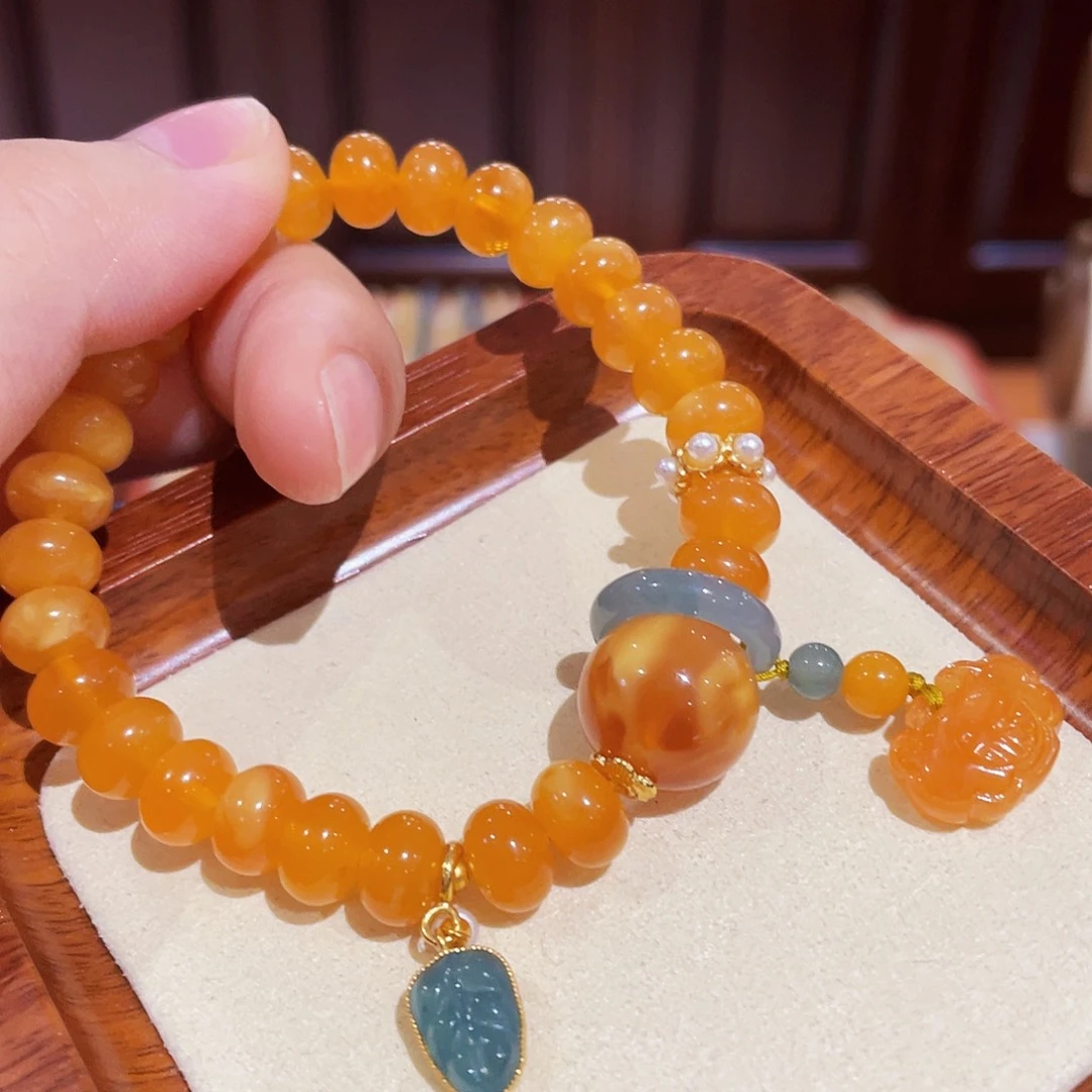 蜜蜡手链未镶嵌手串