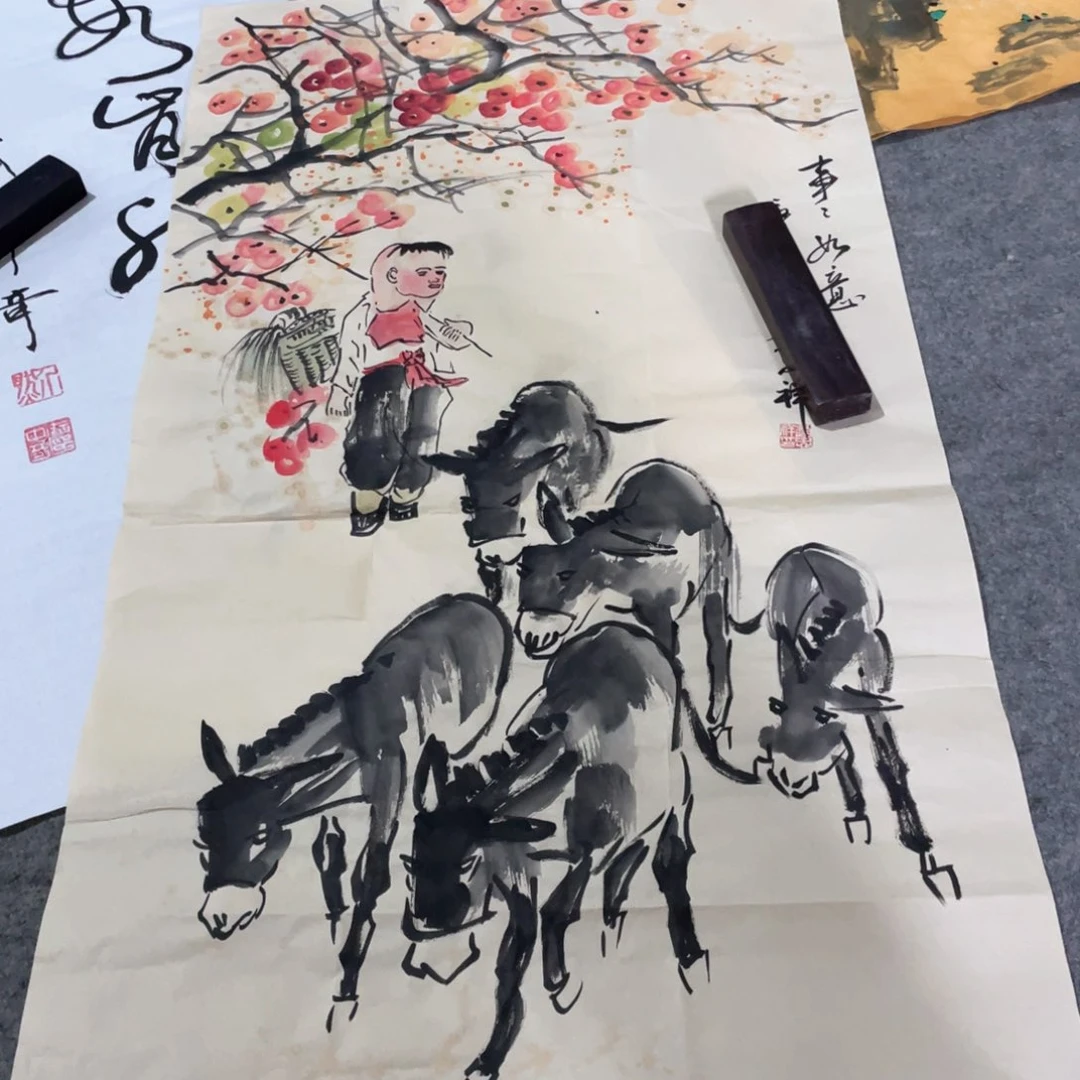 国画国画作品画心一张