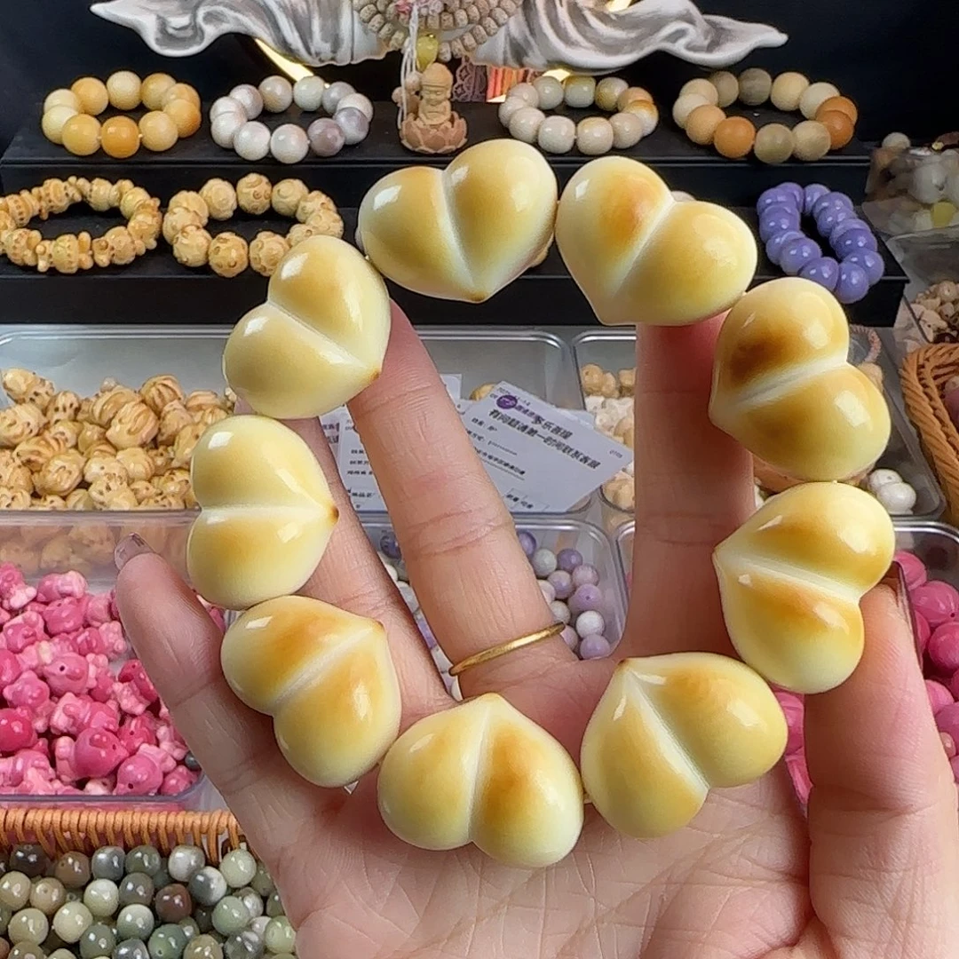 菩提根/象牙果手串微瑕牙果卡29炭烤大屁桃1串