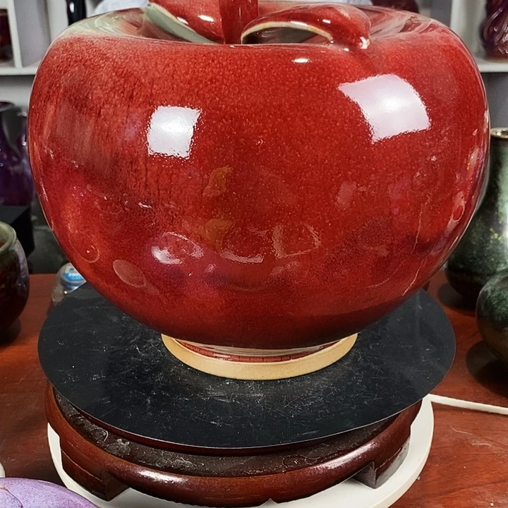 爱***饭瓷片尚峰钧窑作品摆件