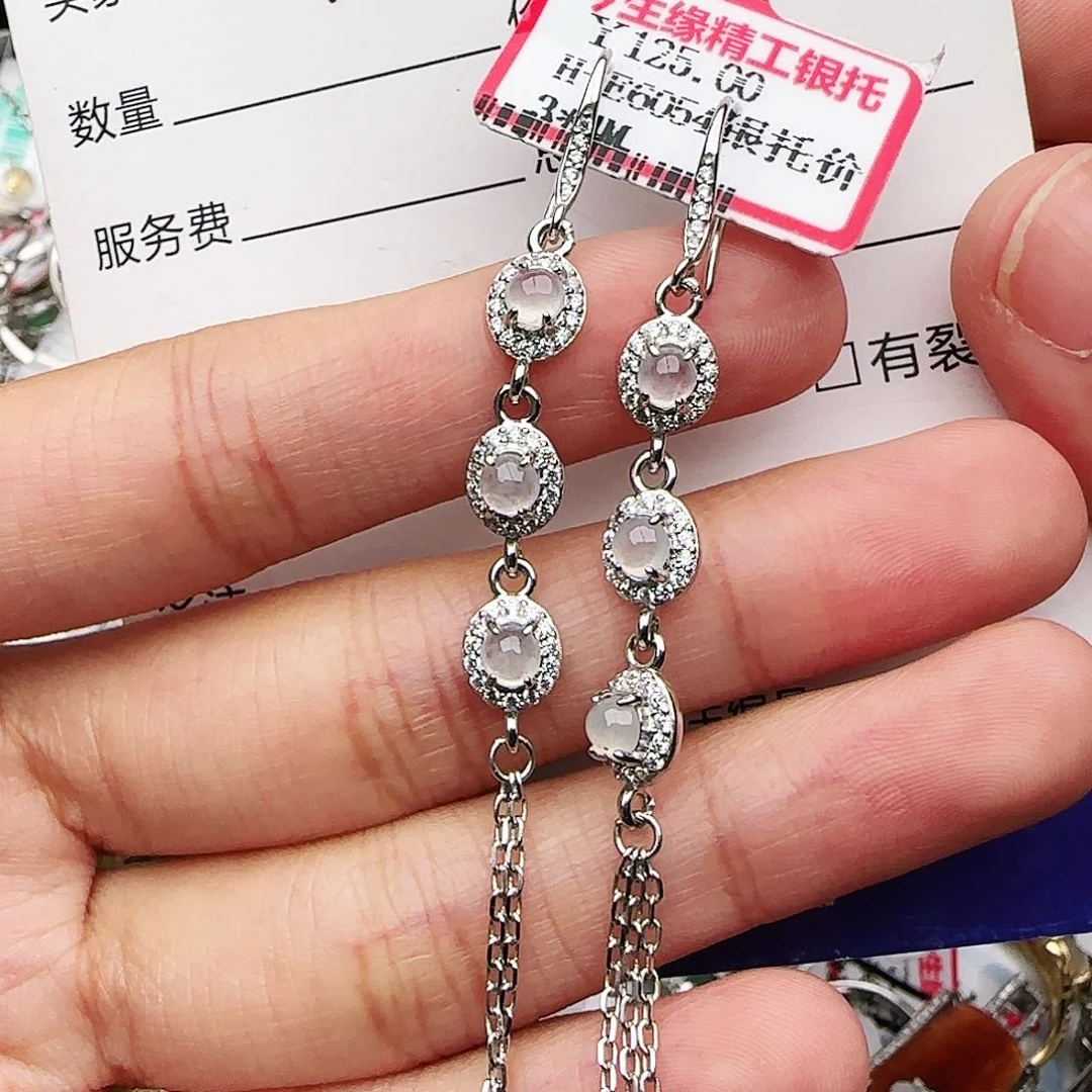 银S925镶嵌戒指翡翠戒指