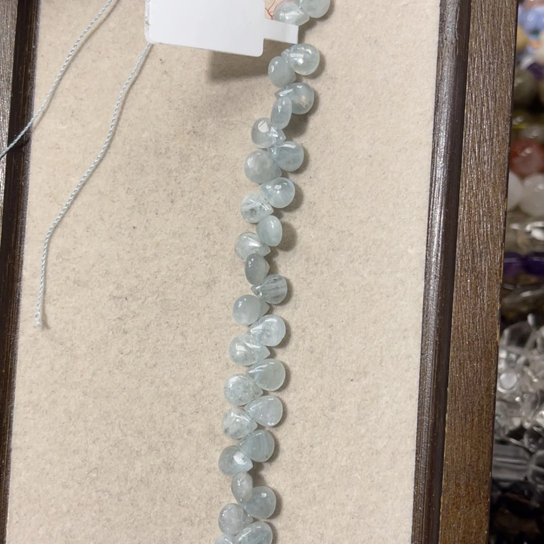 紫晶银S925镶嵌珠宝半成品海蓝宝水滴