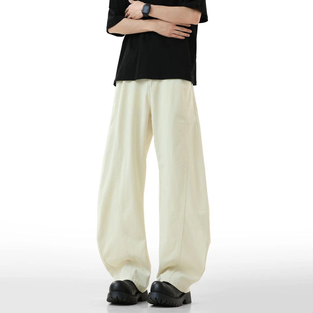 LIGGICC美式弯刀男女休闲直筒宽松工装百搭阔腿裤男女生穿搭