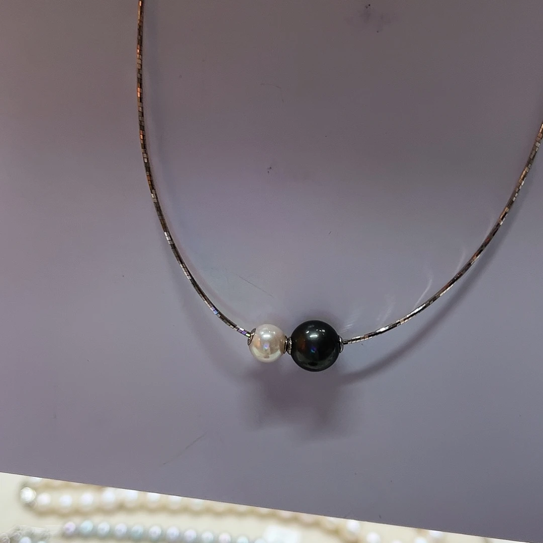 银S925镶嵌海水珍珠颈饰