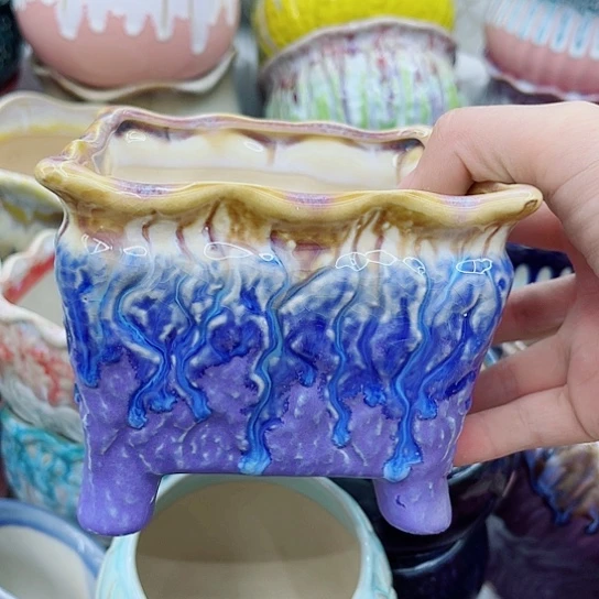 多肉绿植陶瓷花盆9.9包邮