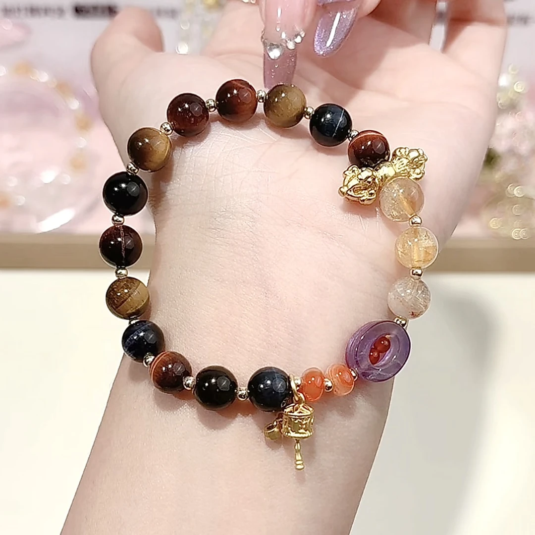 【暮光】蓝虎眼红虎眼金虎眼黄塔晶DIY设计手串手链多样性发