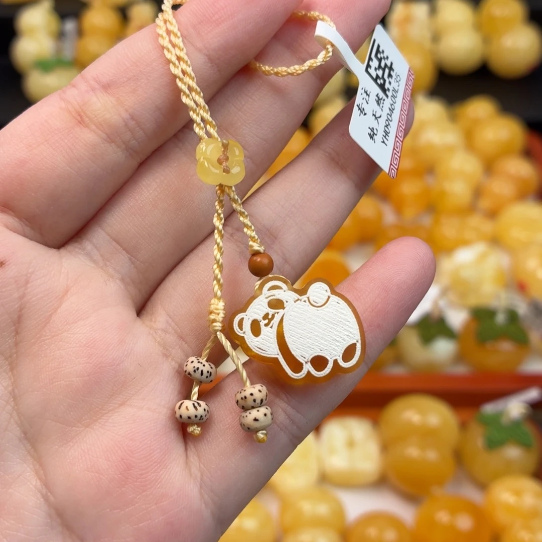 蜜蜡未镶嵌毛衣链蜜蜡
