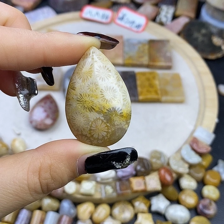 针钠钙石（海纹石）未镶嵌颈饰9