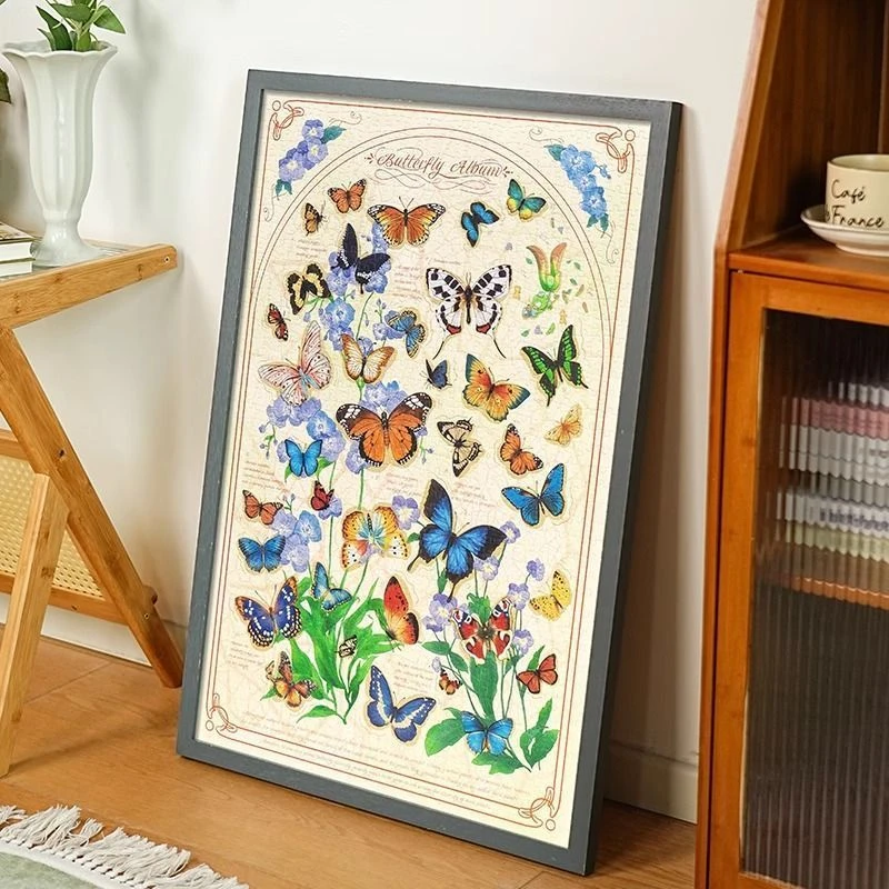 蝶语拼图300/1000片木质正品蝶语生花成人益智减压玩具蝴蝶礼物