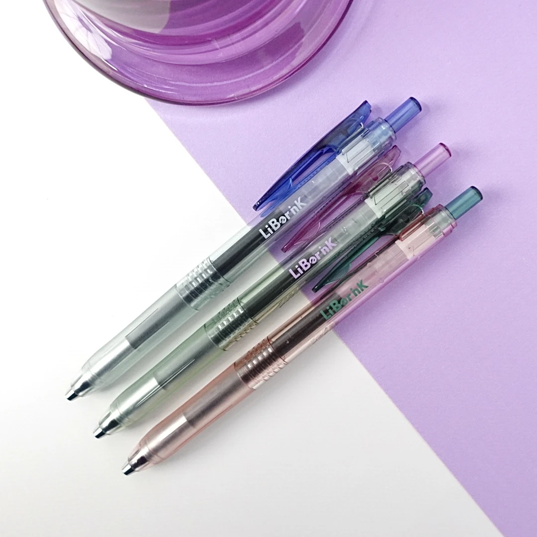 【超低重心】自由水墨Liberink浆果中性笔秒干墨水顺滑0.5浓黑