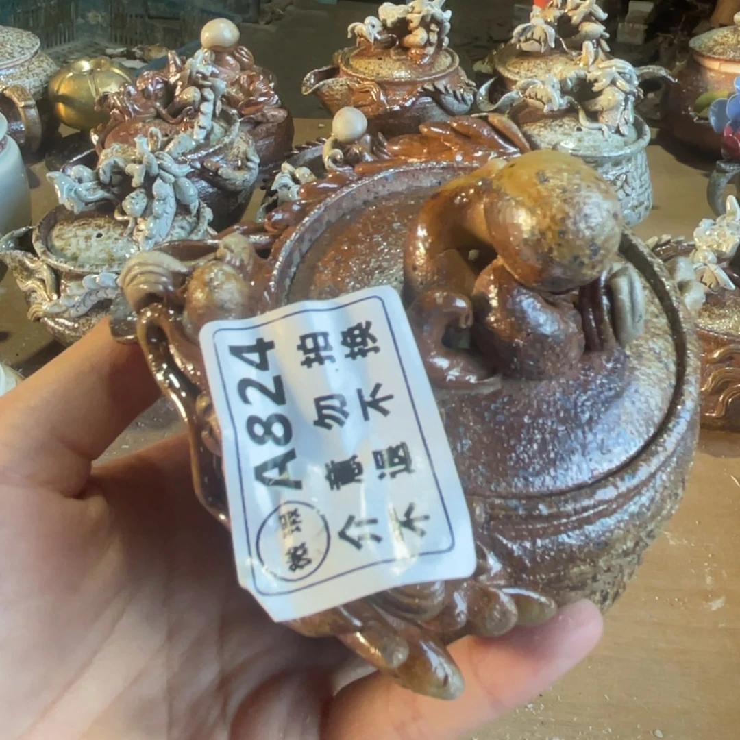 纯手工茶具柴烧茶壶瑕