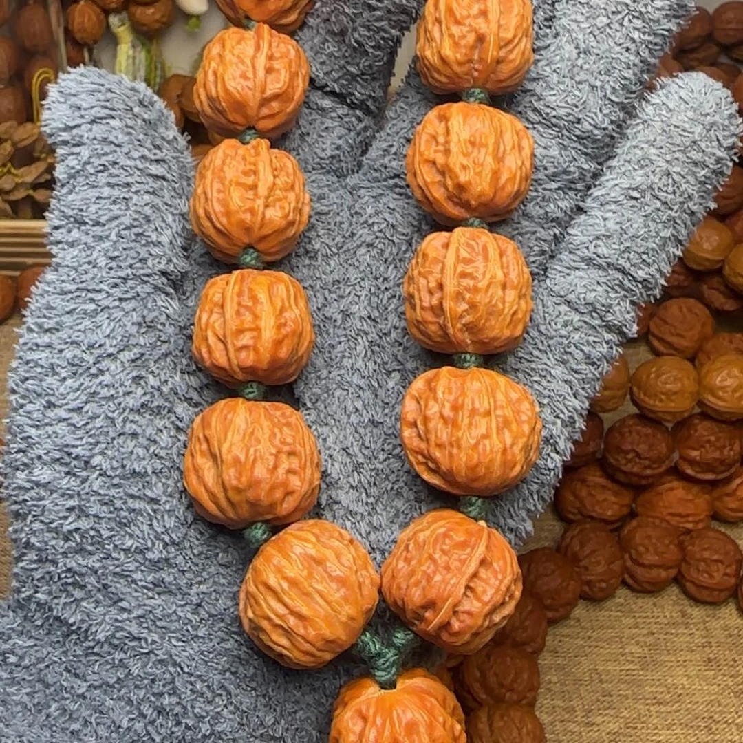 文玩核桃吊坠荔枝纹方墩手持23.20.20