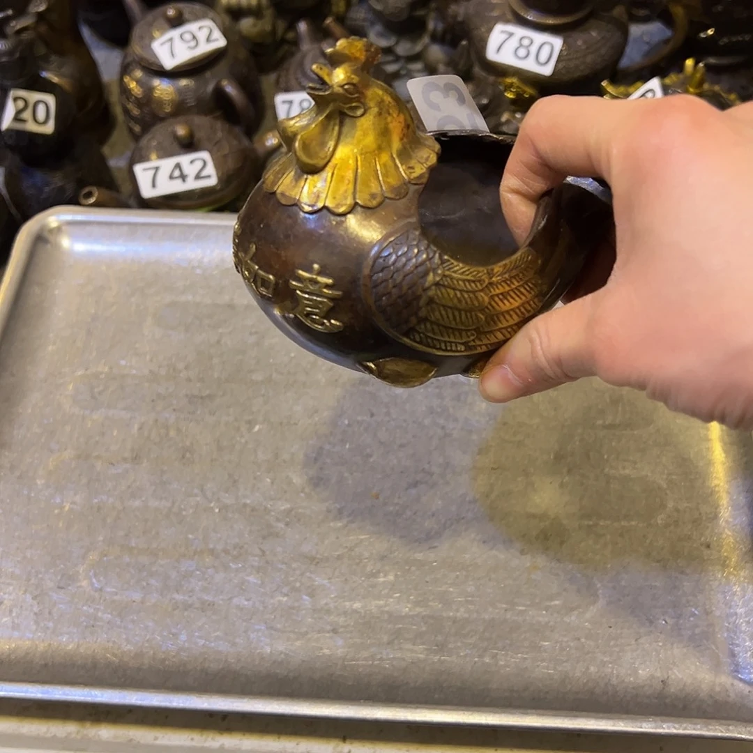 黄铜摆件，文房摆件