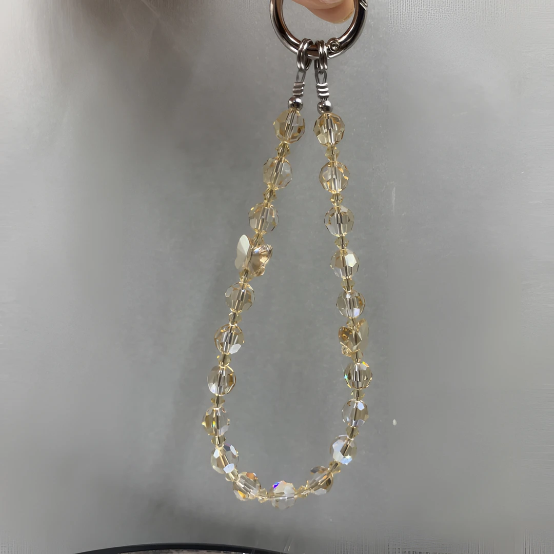 【百利甜酒】进口施家轻奢时尚彩色高端上档次水晶手机链防丢ins