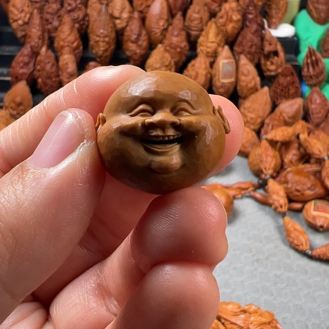 橄榄核手串/手链1.2铁核 笑佛头单子 吊坠