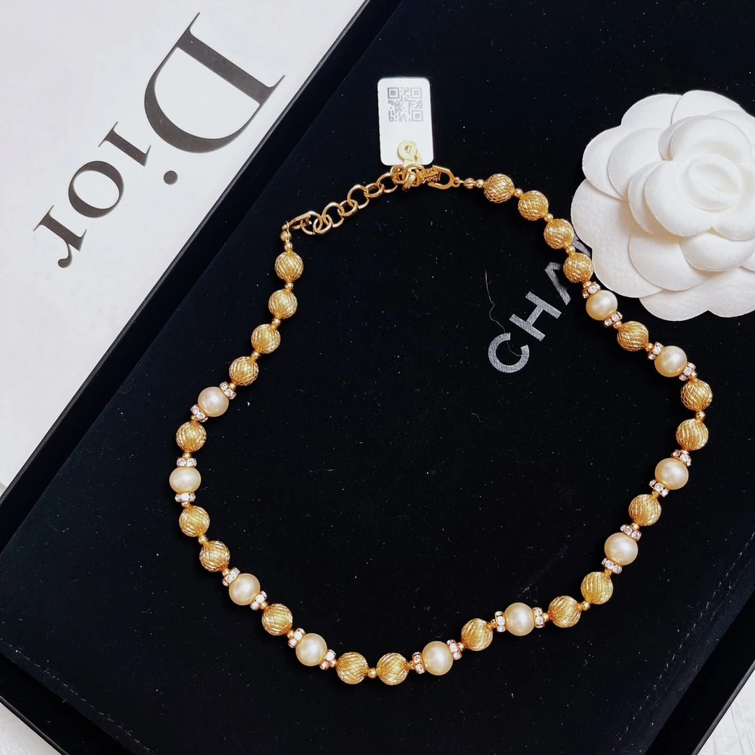 95新 DIOR/迪奥 柚礼中古/迪奥金球珍珠项链LZ410605