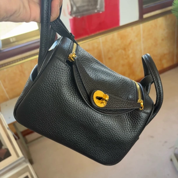 琳迪包单肩斜挎头层牛皮简约休闲时尚新款大容量轻奢百搭女包