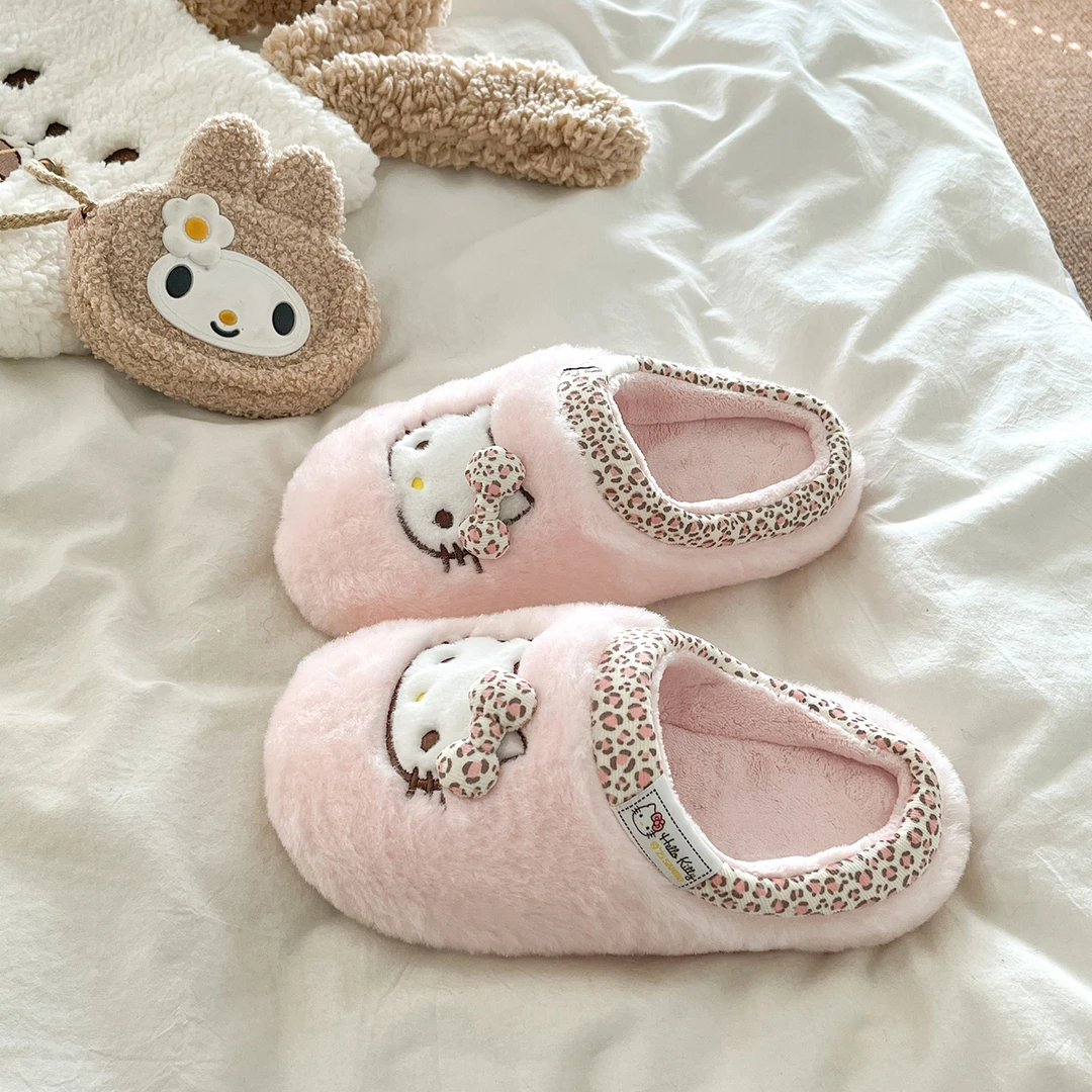 可爱ins风卡通猫咪包头棉拖鞋女2025秋冬新款居家室内百搭毛毛鞋