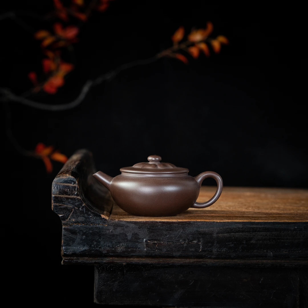 【前墅龙窑&砂界】梵莲 王俊 80目紫茄泥 150cc 紫砂壶