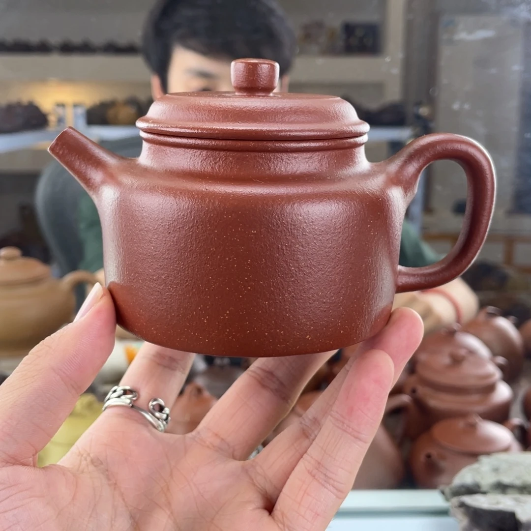 茶壶紫砂250cc红降坡茶壶