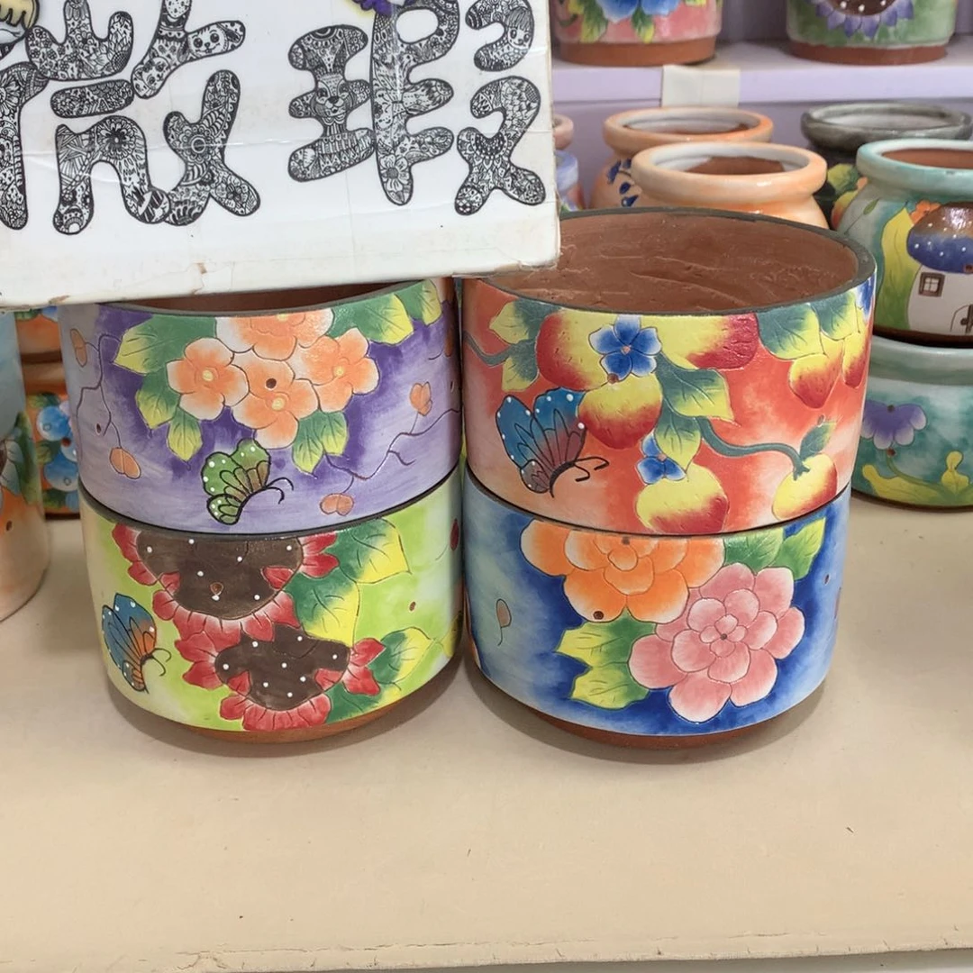 瑕疵花盆，手绘花盆