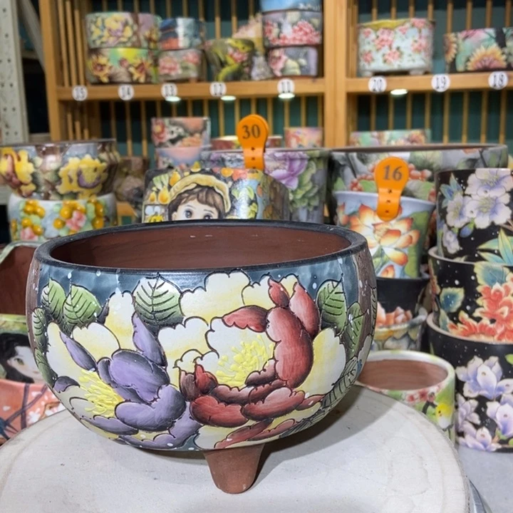 红陶景德镇艺术手绘作品