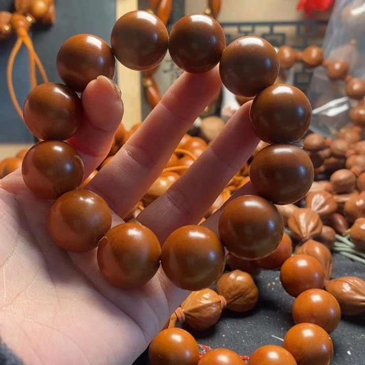 橄榄核手串/手链1.9正圆光珠微瑕